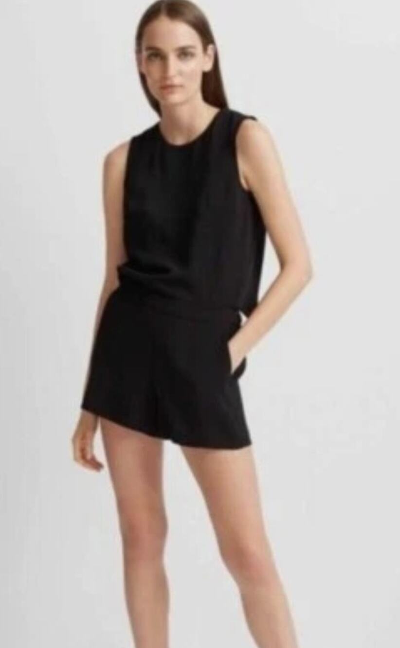 Club Monaco NWT Elevated Black Romper Size 10 MSRP $198